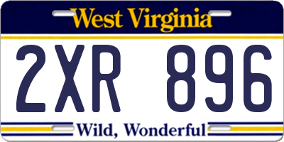 WV license plate 2XR896