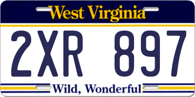 WV license plate 2XR897
