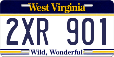 WV license plate 2XR901