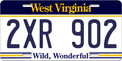 WV license plate 2XR902