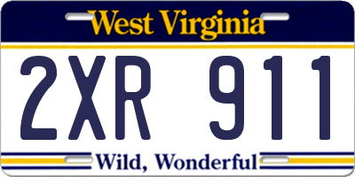 WV license plate 2XR911