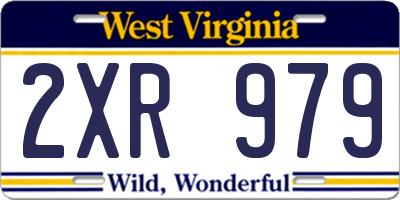 WV license plate 2XR979