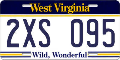 WV license plate 2XS095