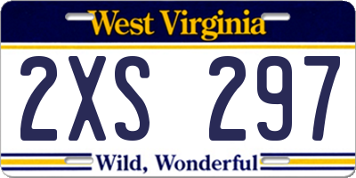 WV license plate 2XS297