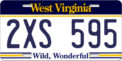 WV license plate 2XS595