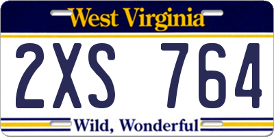 WV license plate 2XS764