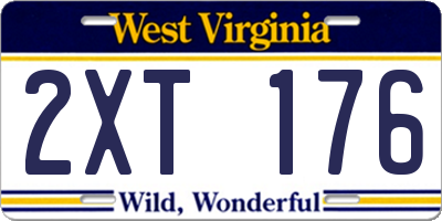 WV license plate 2XT176