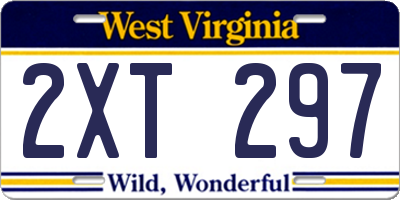WV license plate 2XT297