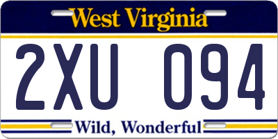 WV license plate 2XU094
