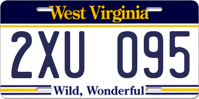WV license plate 2XU095