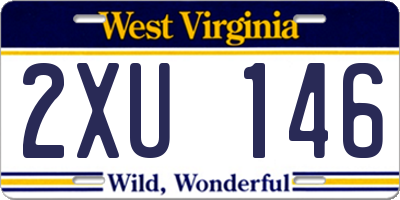 WV license plate 2XU146
