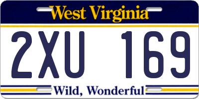 WV license plate 2XU169