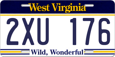 WV license plate 2XU176