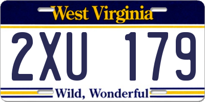 WV license plate 2XU179