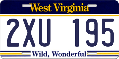 WV license plate 2XU195