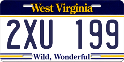 WV license plate 2XU199