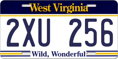 WV license plate 2XU256