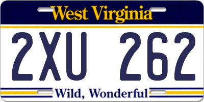 WV license plate 2XU262