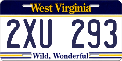 WV license plate 2XU293