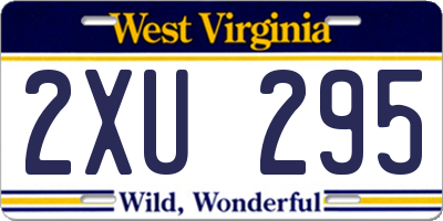 WV license plate 2XU295