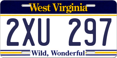 WV license plate 2XU297