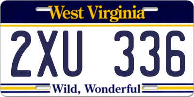 WV license plate 2XU336
