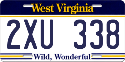 WV license plate 2XU338