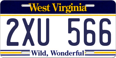 WV license plate 2XU566