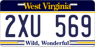WV license plate 2XU569