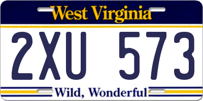 WV license plate 2XU573