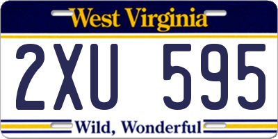 WV license plate 2XU595