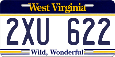 WV license plate 2XU622