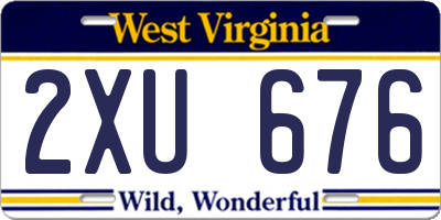 WV license plate 2XU676