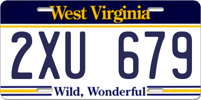WV license plate 2XU679
