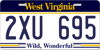 WV license plate 2XU695