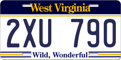 WV license plate 2XU790