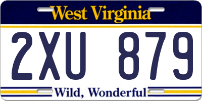 WV license plate 2XU879
