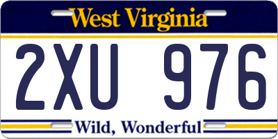 WV license plate 2XU976