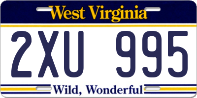 WV license plate 2XU995