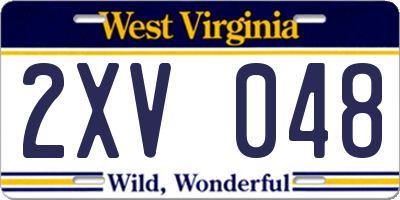 WV license plate 2XV048