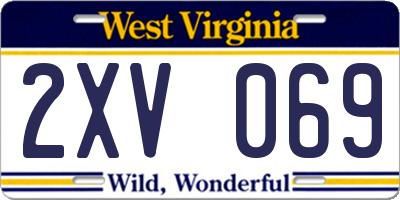 WV license plate 2XV069