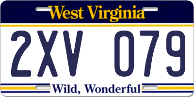 WV license plate 2XV079