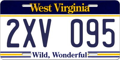 WV license plate 2XV095