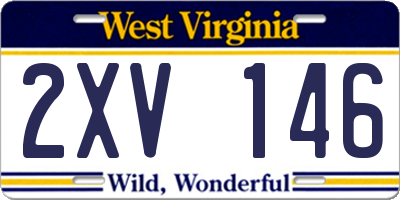 WV license plate 2XV146