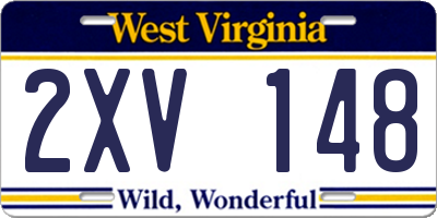 WV license plate 2XV148