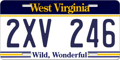 WV license plate 2XV246