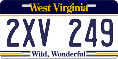 WV license plate 2XV249