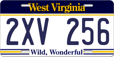 WV license plate 2XV256