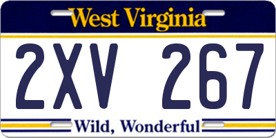 WV license plate 2XV267