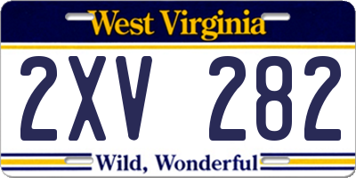 WV license plate 2XV282